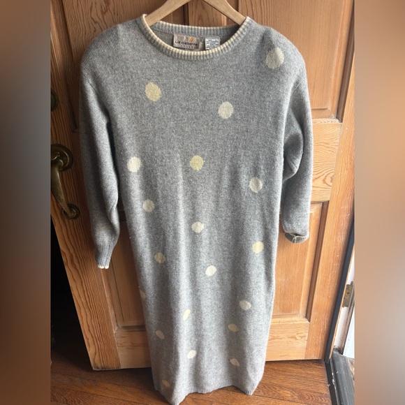 Liz Claiborne Dresses & Skirts - Vintage Wool/Angora Blend Women’s Sweater Dress Grey Size Large